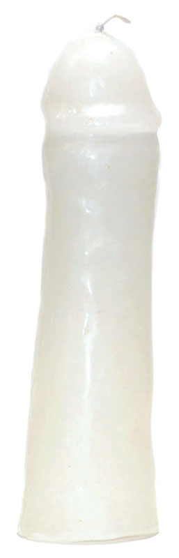 Male Gender Genital / Penis Candle 6 1/2" - White